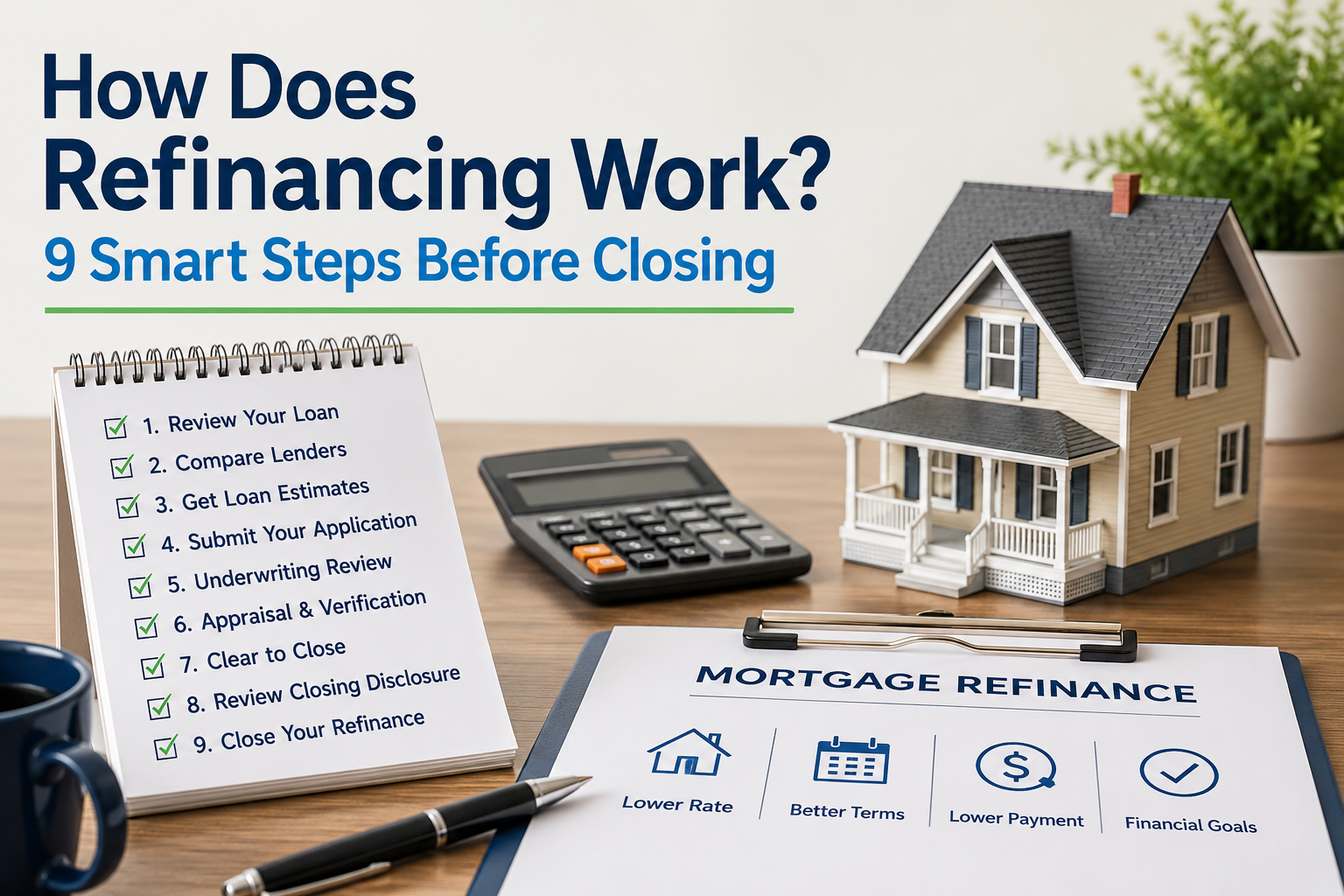 How Does Refinancing Work – 9-step mortgage refinance process from Loan Estimate and underwriting through closing